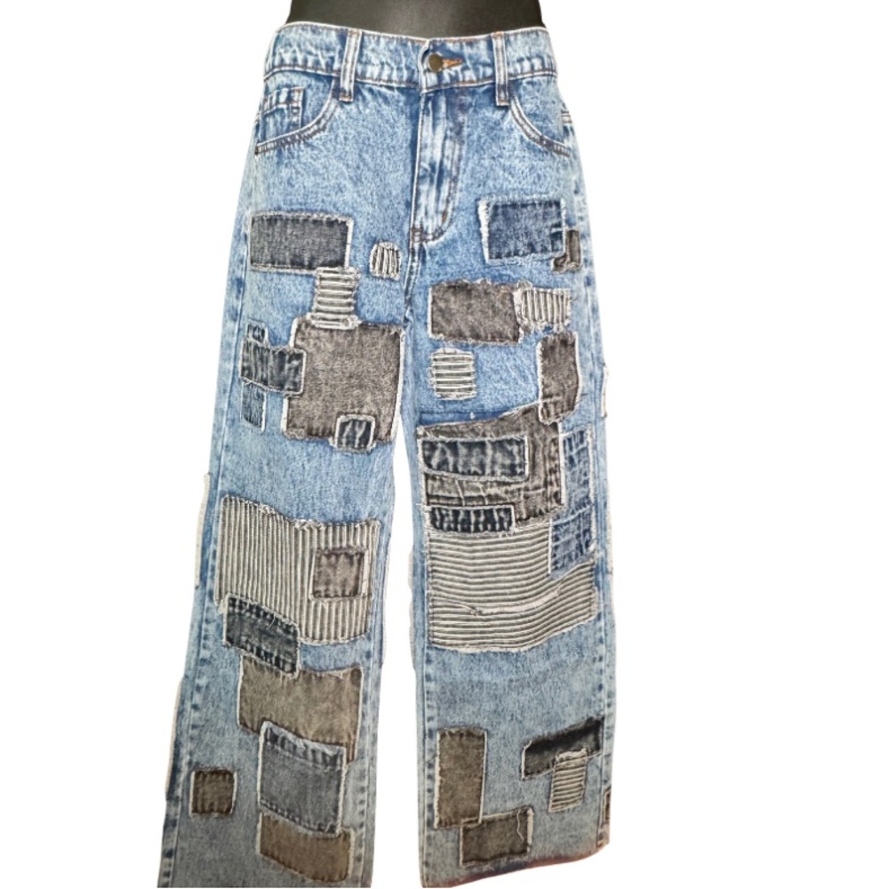 Oli & Hali Multi Square Straight Jeans size Medium